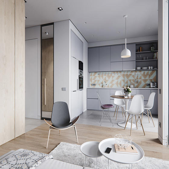 Modern White Kitchens UV Lacquer With Particle Board-GK-038