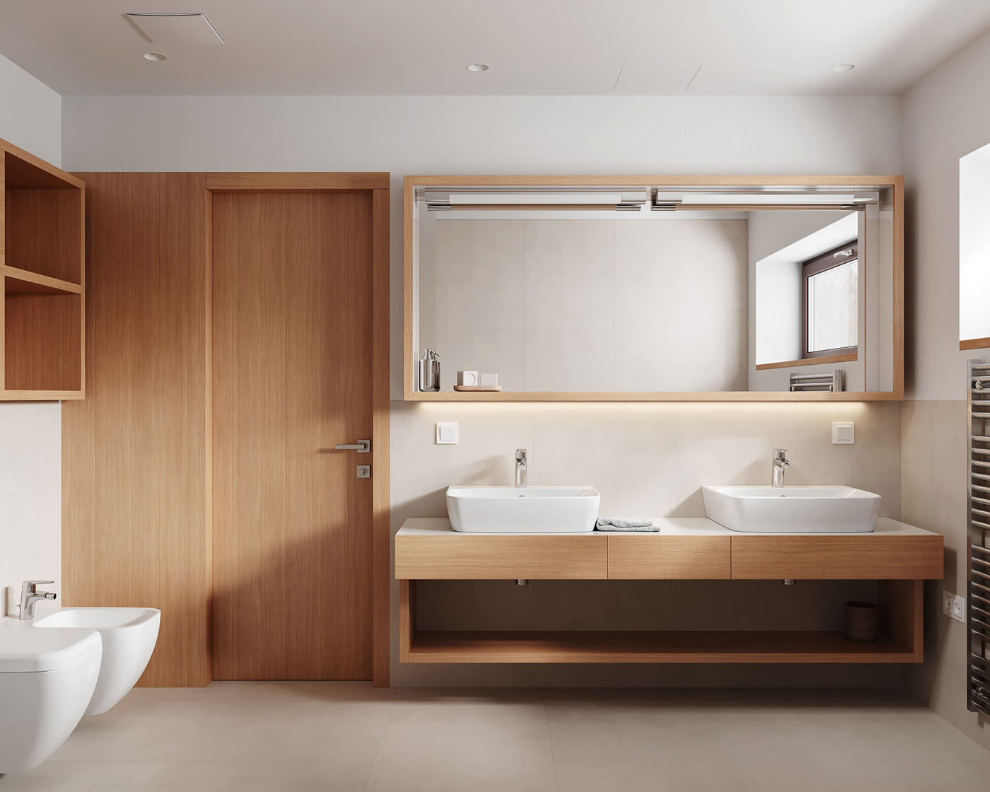 Bathroom wall cabinet melamine with particle board-GB-002 01