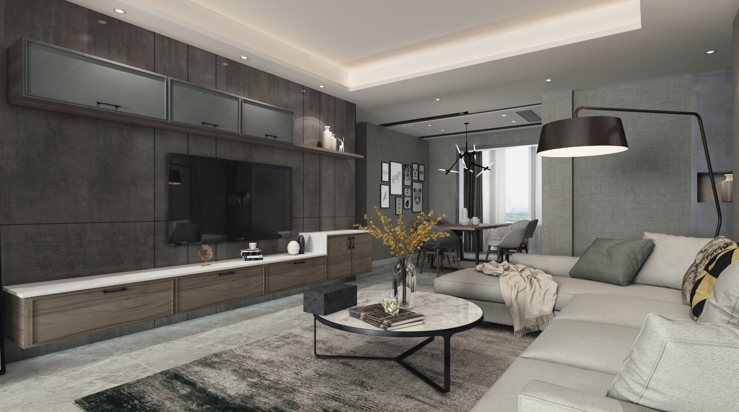 Cabinet living room melamine with particle board-GT-012