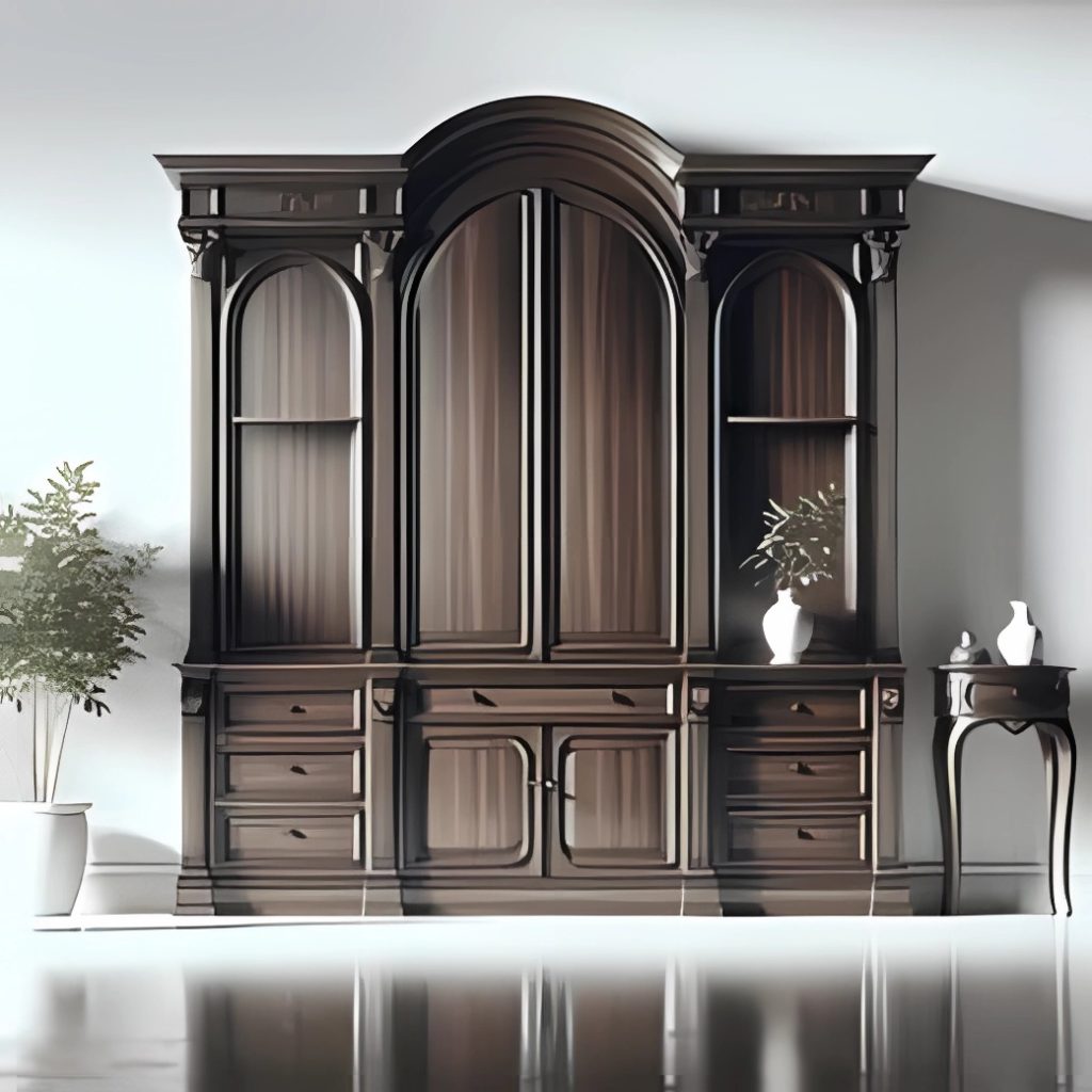 dark wood vintage armoire closet george