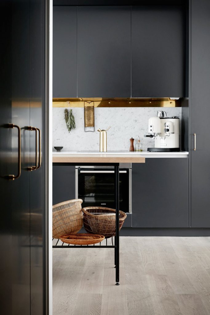 matte black kitchen cabinets