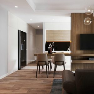 Melamine brown and white cabinets 008