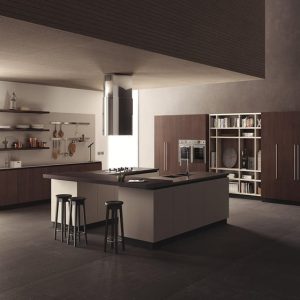Melamine dark brown kitchen 004