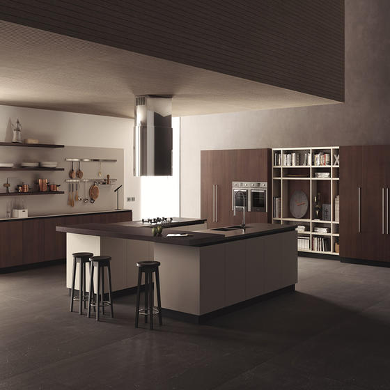 Melamine dark brown kitchen 004