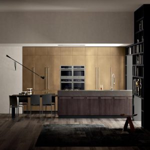 Modern brown and gold kitchen 004