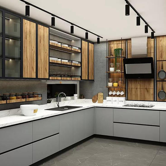 Modern gray kitchen 001