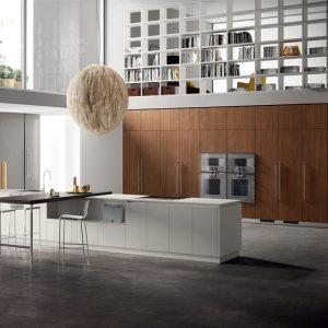 Modern grey brown kitchen 002