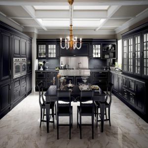 Black PVC Kitchen Cabinet-006