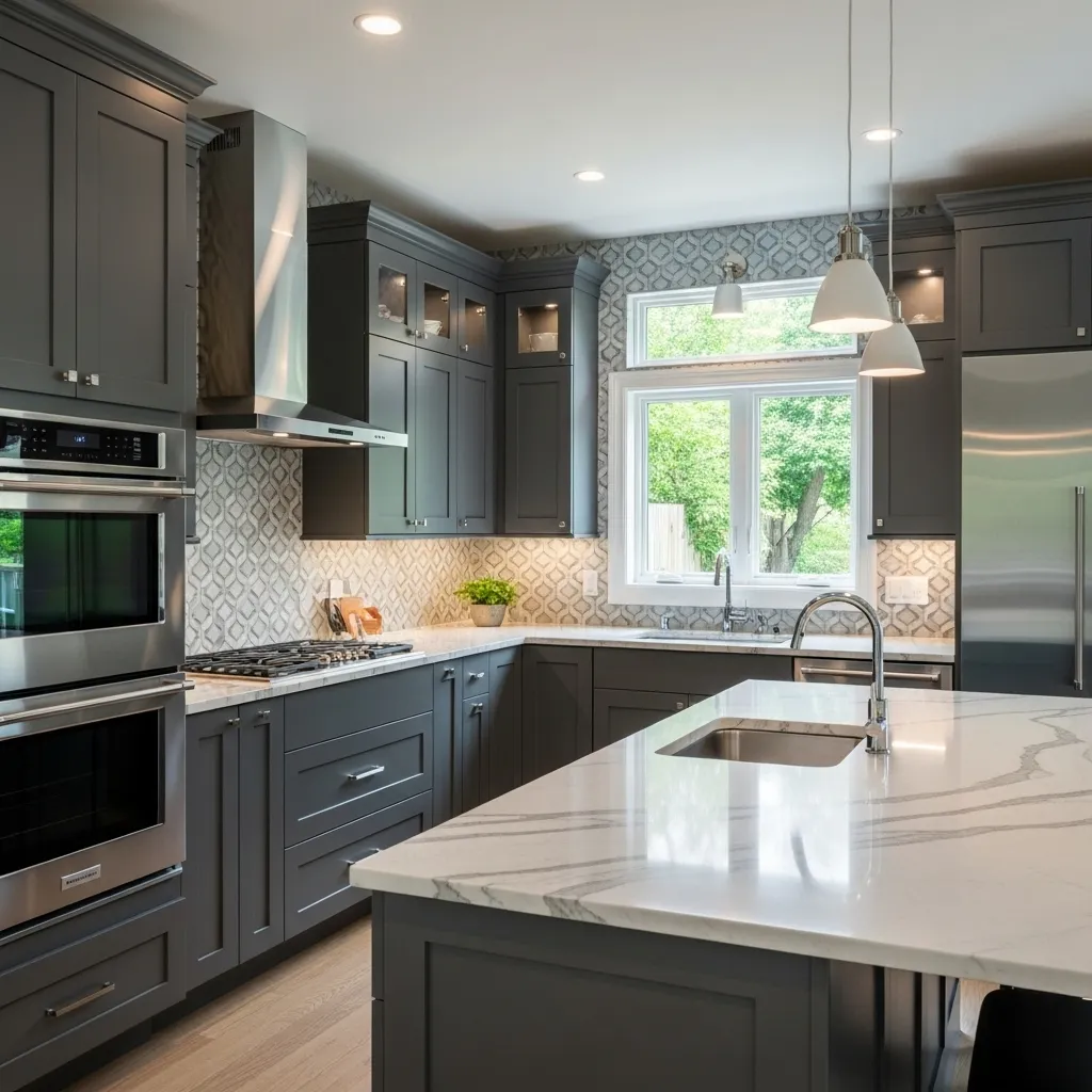 Dark Grey Kitchen Cabinets