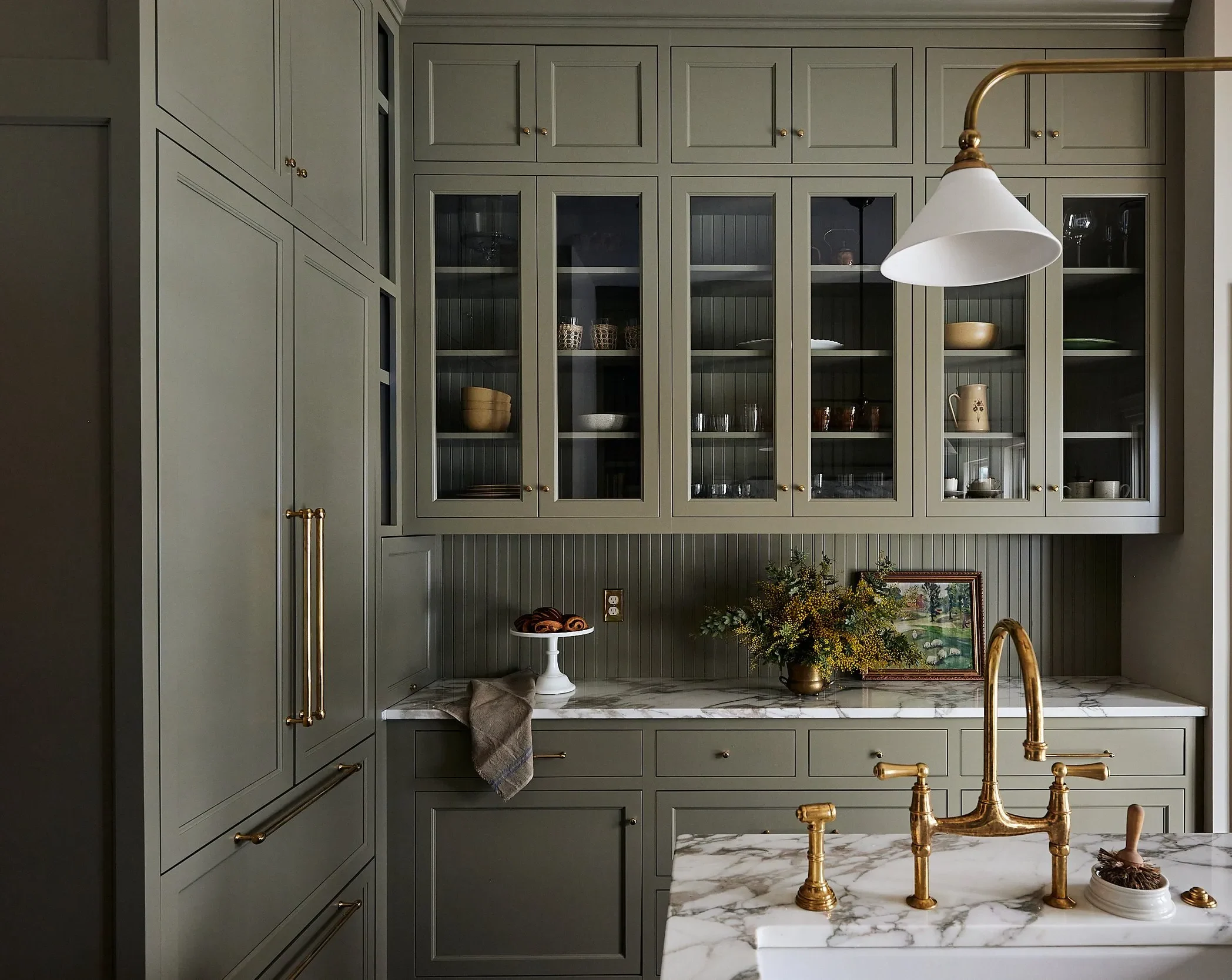 Dark Sage Green Kitchen Cabinets