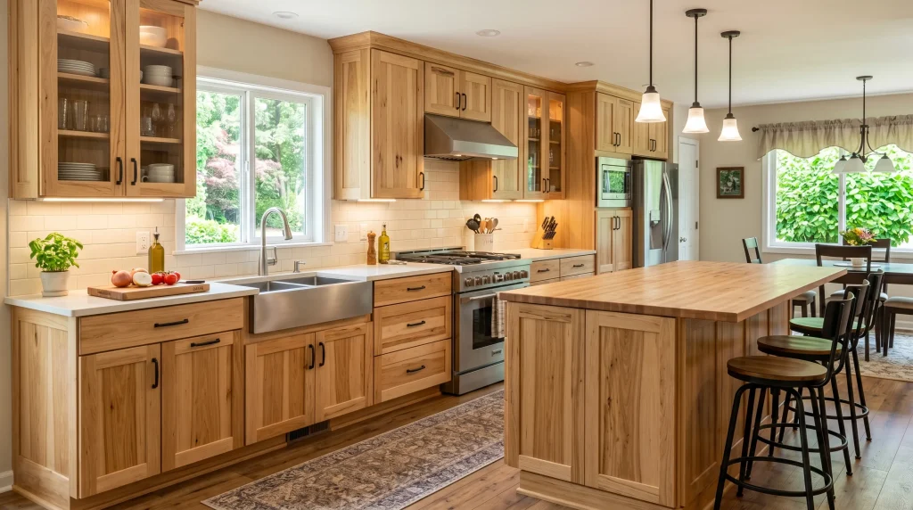hickory wood kitchen cabinets​