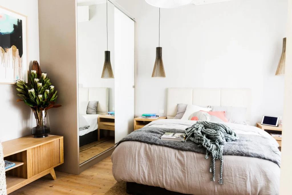 hinged mirrored wardrobe doors
