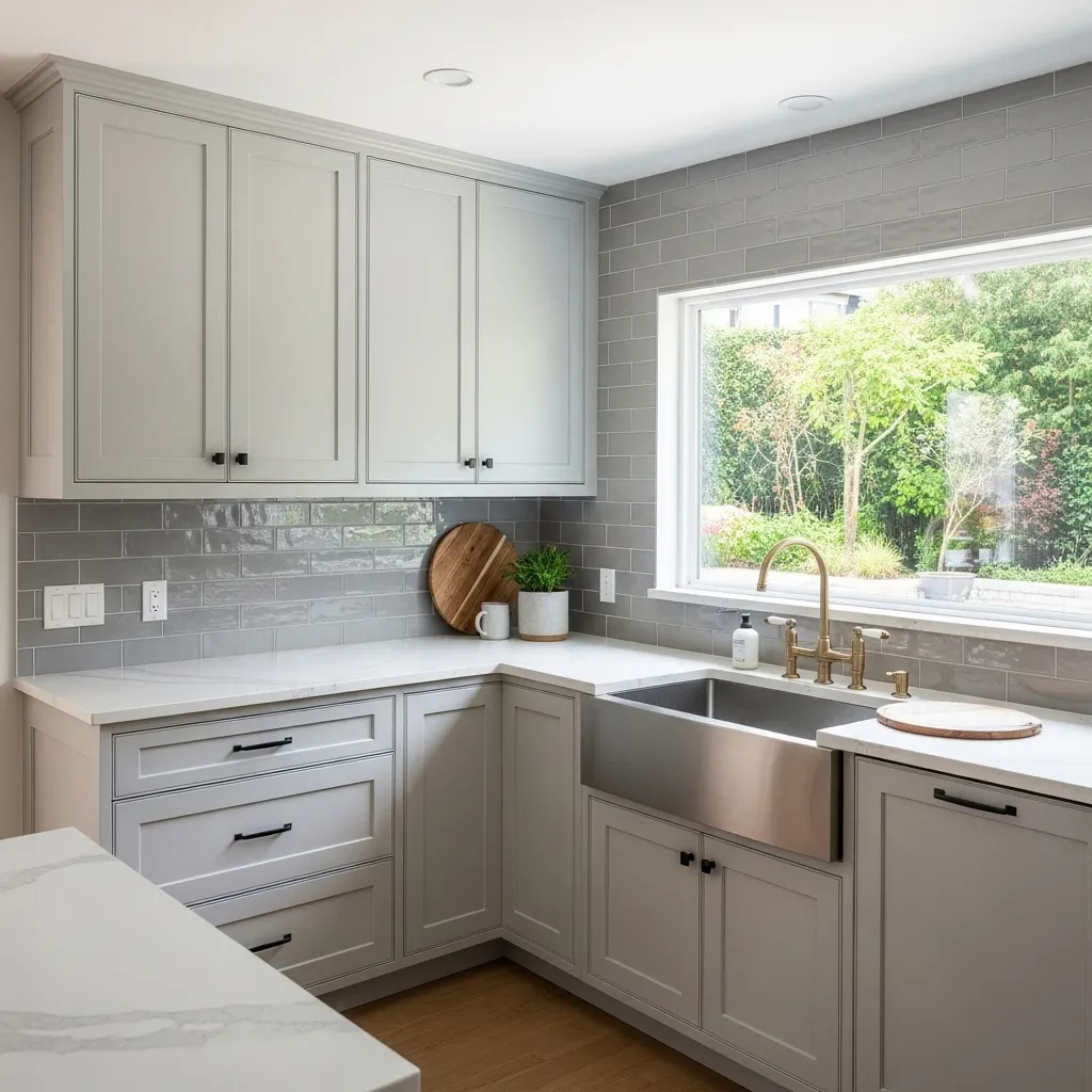 light grey kitchen cabinets