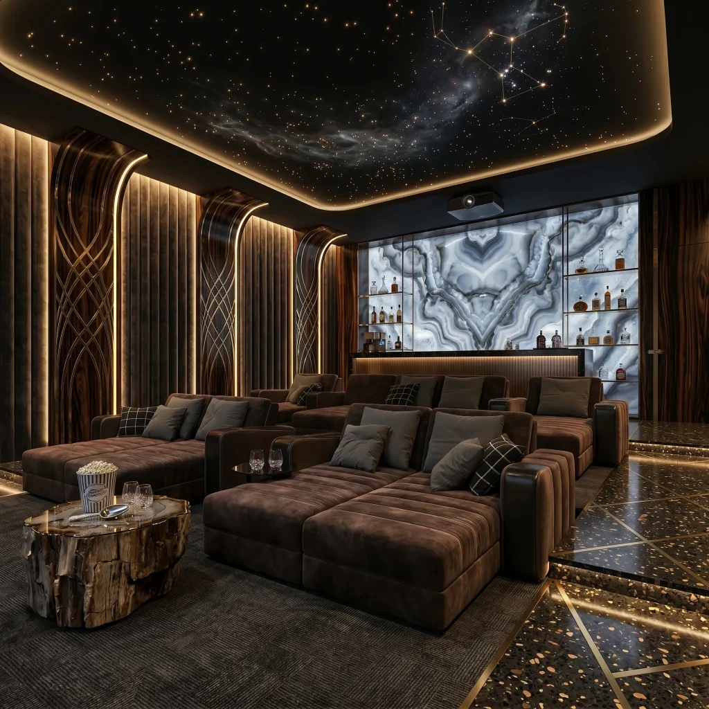 Luxury modern home cinema - whole house customization