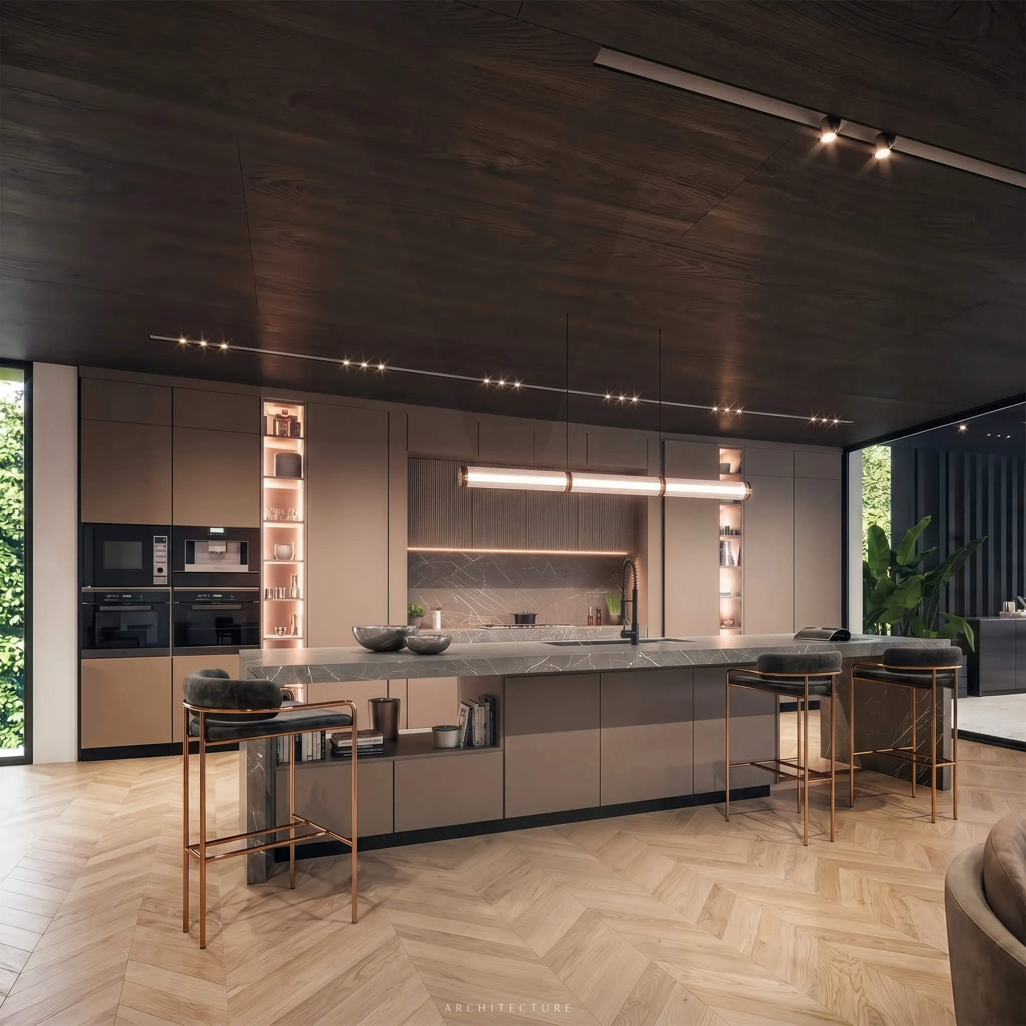 Luxury modern kitchen cabinets - whole house customization