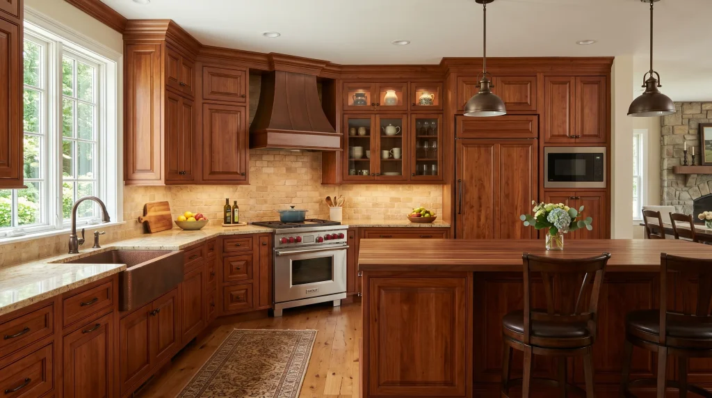 mahogany wood kitchen cabinets​ (2)