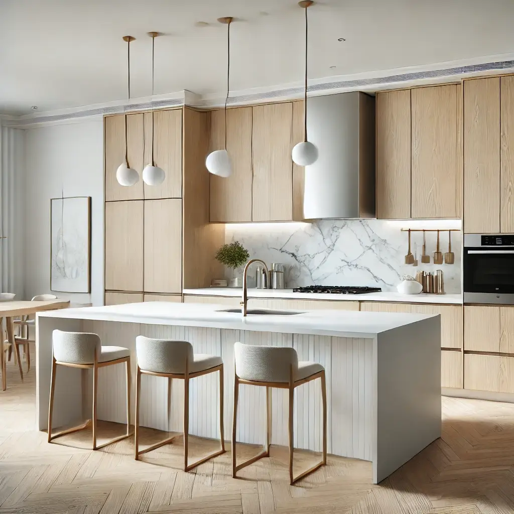 modern white oak kitchen cabinets