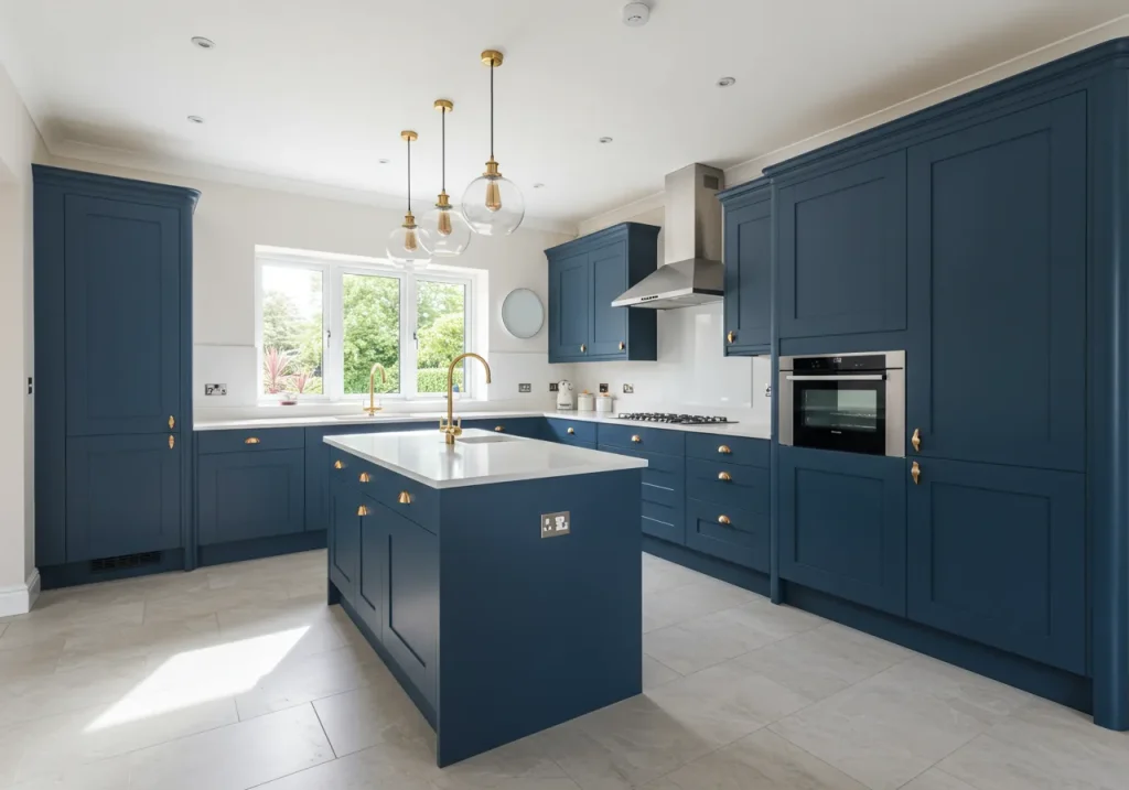 Navy Blue kitchen cabinets