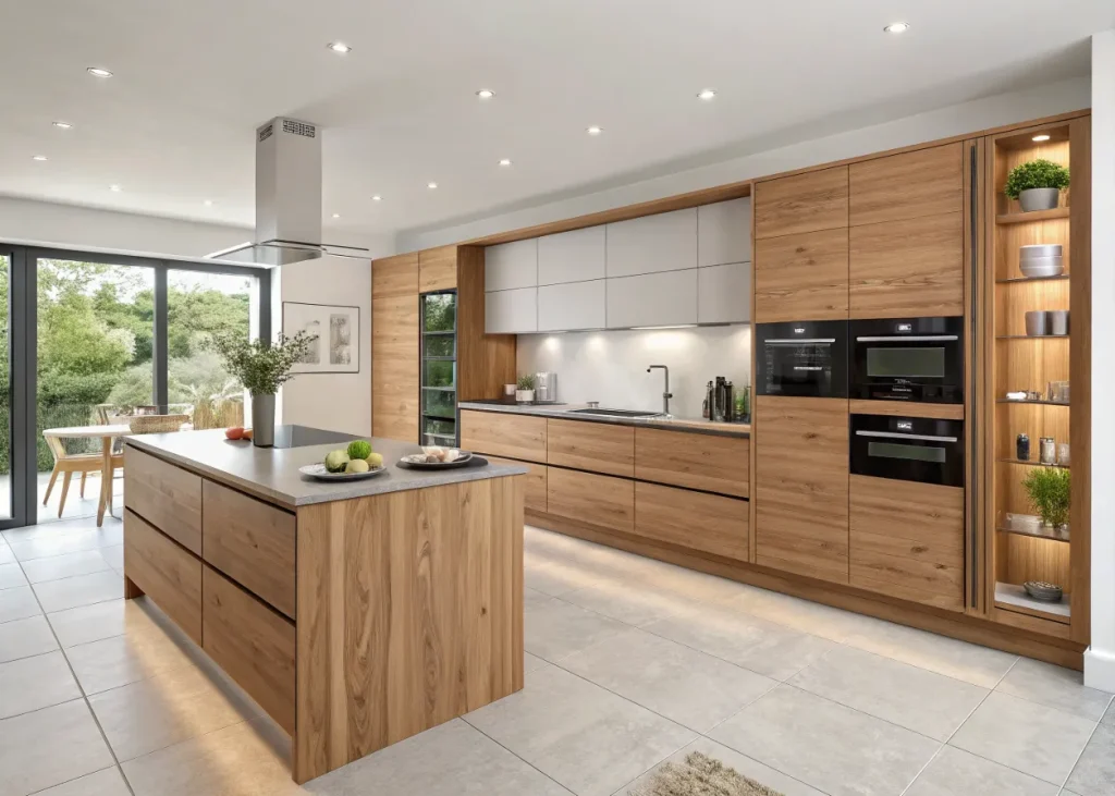 Oak kitchen cabinets