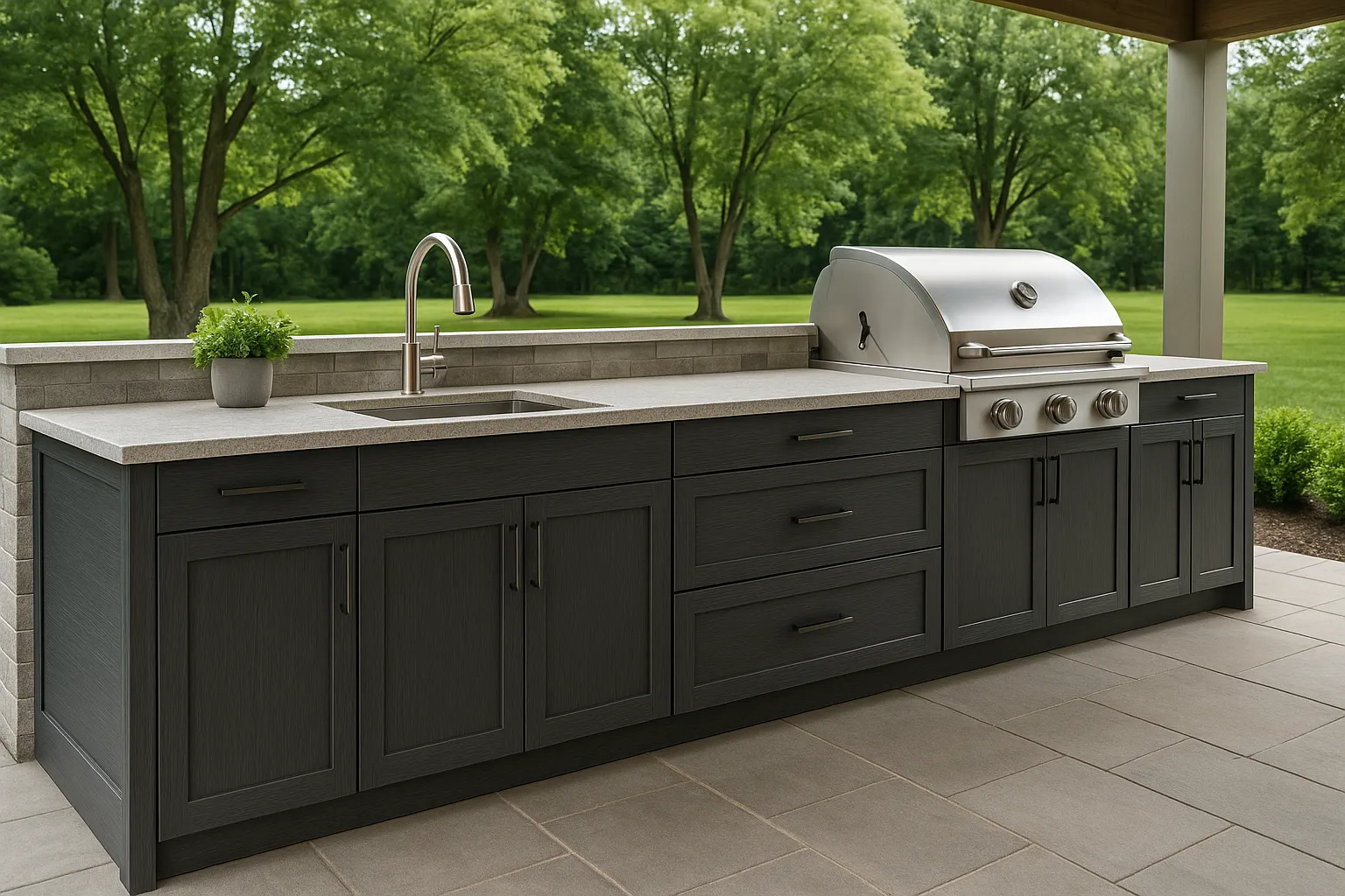 PVC outdoor kitchen cabinets