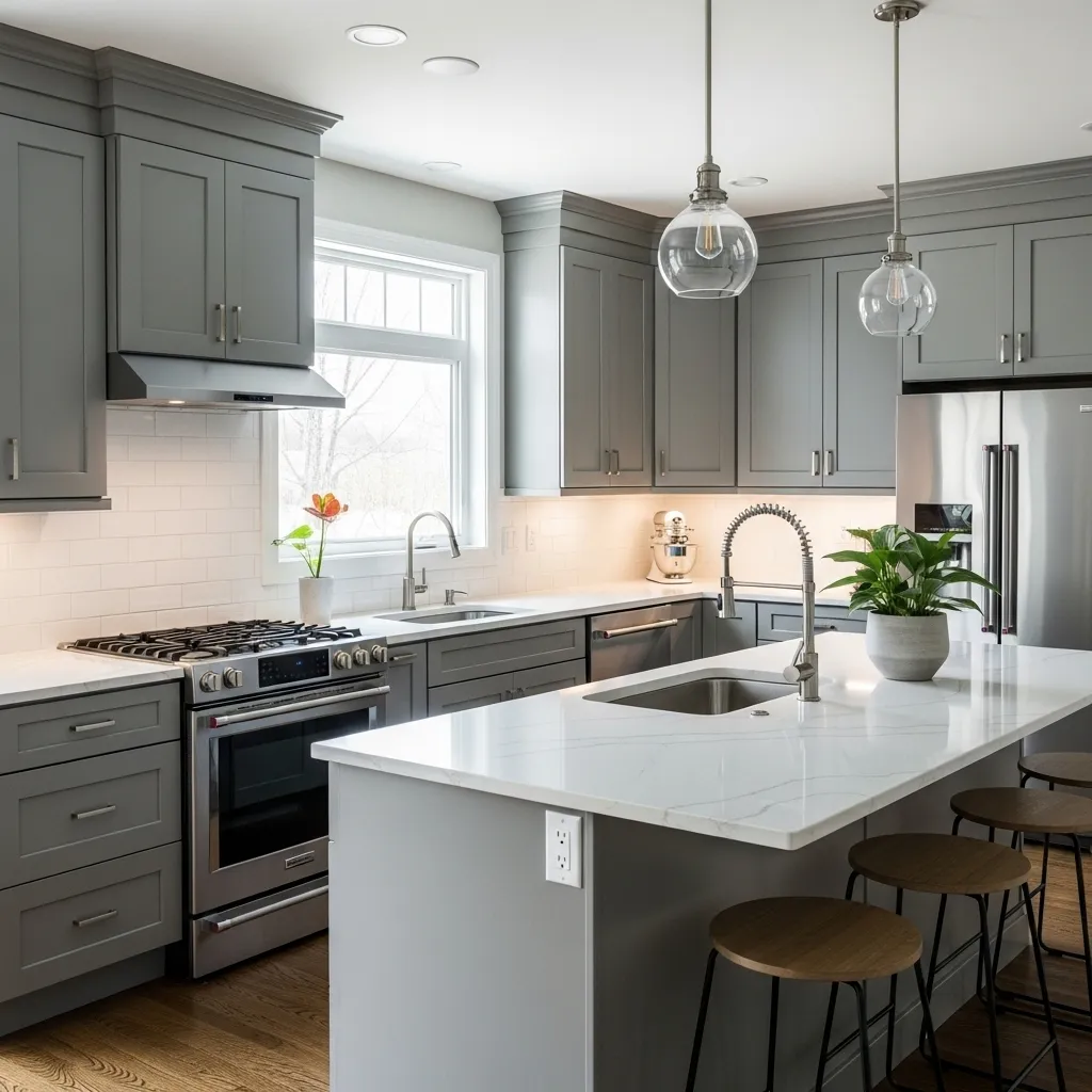 Shaker Gray Kitchen Cabinets