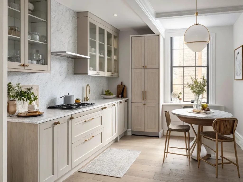 slim shaker kitchen cabinets
