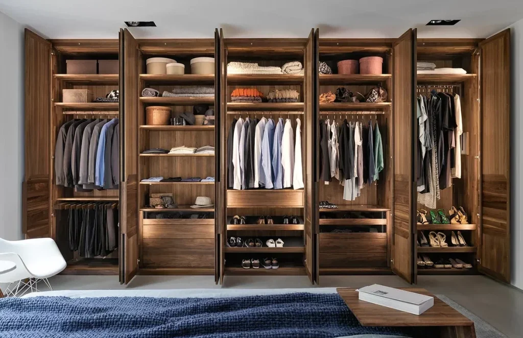 Solid wood hinged wardrobe closet (2)