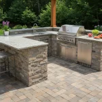 U shape kitchen island