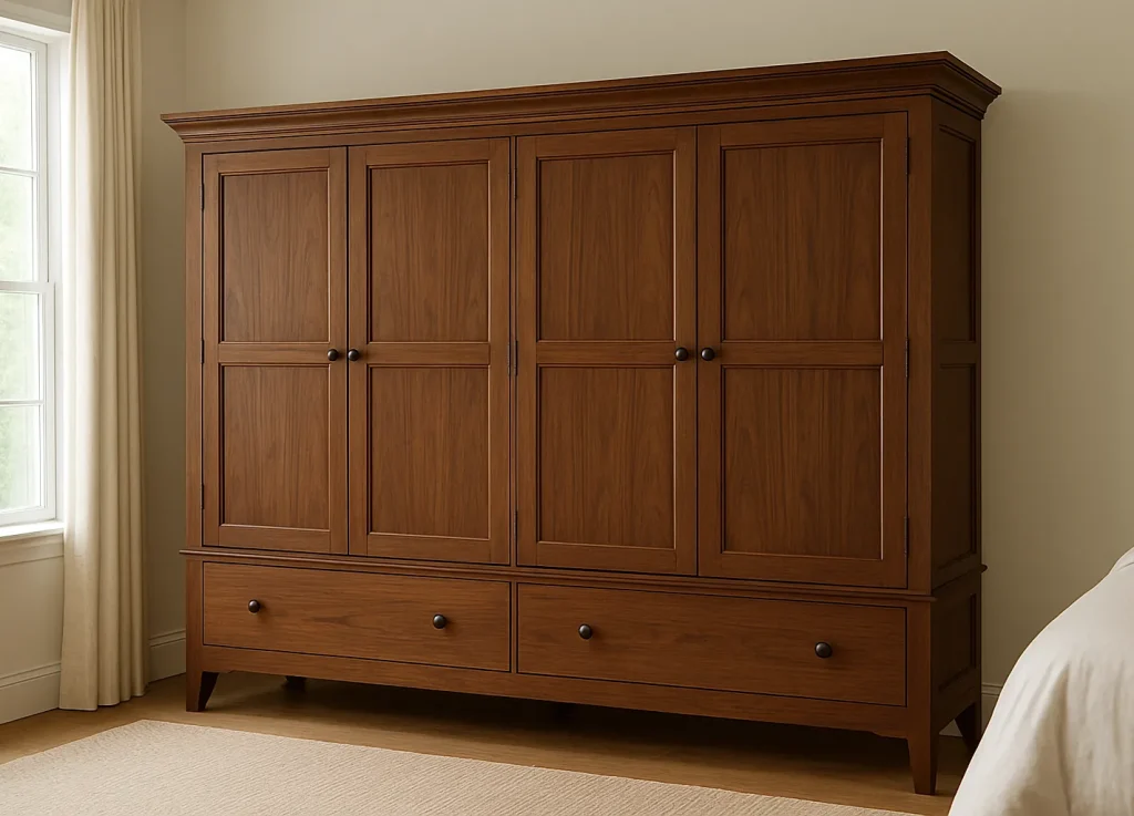 walnut armoire wardrobe​ Closet
