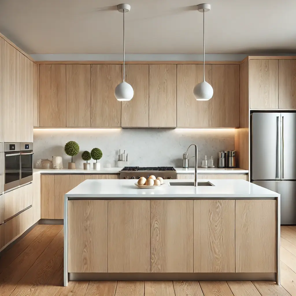 white oak kitchen cabinets